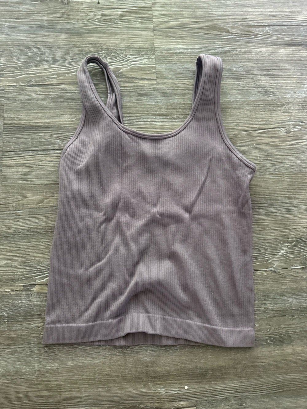Target Ribbed Tank Top in Mauve Taupe